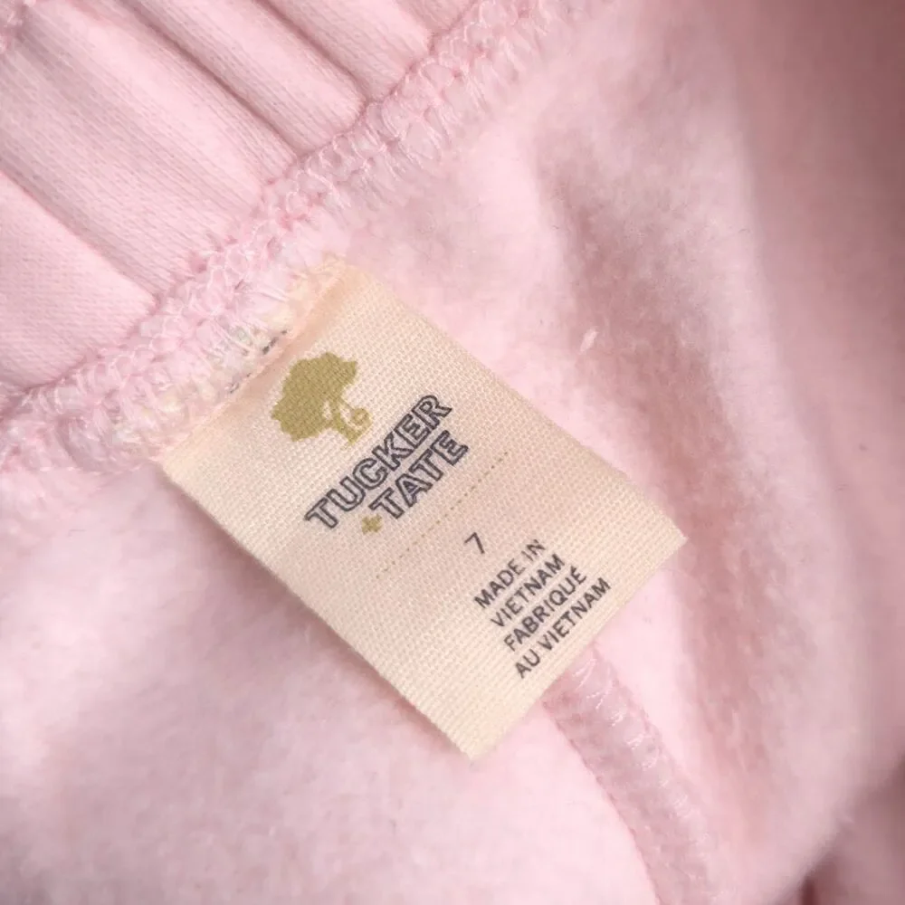 TRUCKER + TATE‎ Girls Pink Short Strawberry 7 Embroidered Elastic Waist